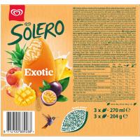 Helado bombom de frutas exóticas SOLERO, pack 3x90 ml