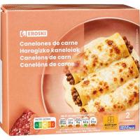 Canelones de carne EROSKI, pack 2x300 g