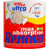 Papel de cocina Gigarrollo ultrapower 3 capas RENOVA, 1 rollo