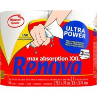 Rollo de cocina 3 capas ultrapower xxl RENOVA, paquete 2 rollos
