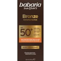 Fluido solar bronze facial SPF50 BABARIA, bote 40 ml