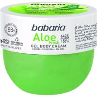 Crema corporal en gel aloe fresh BABARIA, tarro 400 ml