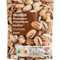 Pistachos tostados EROSKI, bolsa 200 g