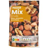 Mix frutos secos crudos EROSKI, bolsa 200 g