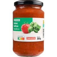 Salsa basilico EROSKI, frasco 350 g