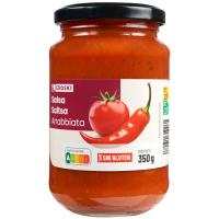 Salsa arrabbiata EROSKI, frasco 350 g