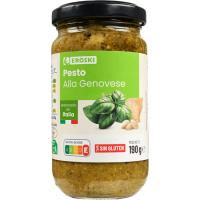 Pesto genovese EROSKI, frasco 190 g