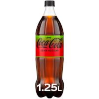 Refresco sin azúcar con lima COCA COLA, botella 1,25 litro