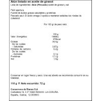 Atún en aceite de girasol CORTIZO, lata 110 g