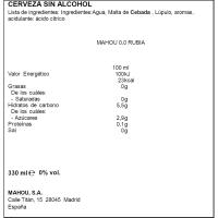 Cerveza 0,0 MAHOU, lata 33 cl