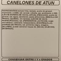 Canelones de atún, al peso, compra mínima