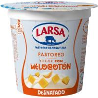 Yogur desnatado con melocotón LARSA, tarrina 125 g