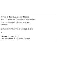 Vinagre de manzana ecológico CARBONELL, botella 1 litro