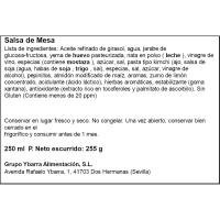 Salsa the champions burger YBARRA, bocabajo 250 ml