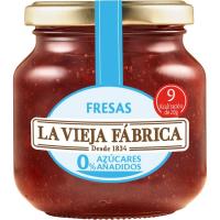 Mermelada de fresas 0% azúcar LA VIEJA FÁBRICA, frasco 245 g