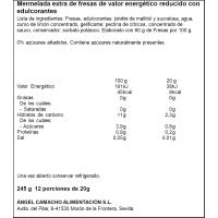 Mermelada de fresas 0% azúcar LA VIEJA FÁBRICA, frasco 245 g