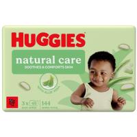 Toallitas húmedas HUGGIES NATUR CARE, pack 3x48 uds Toallitas húmedas HUGGIES NATUR CARE, pack 3x48 uds