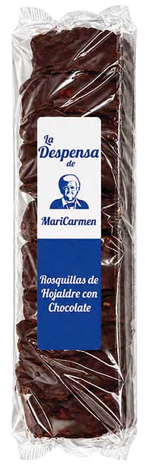 Rosquillas de hojaldre y choco negro R. IGLESIAS, bandeja 320 g