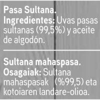 Pasas sultana EROSKI, bolsa 250 g