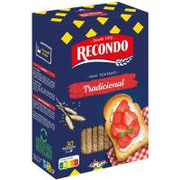 Pan tostado normal RECONDO, 30 rebanadas, paquete 270 g