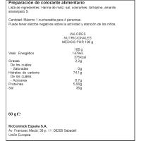 Colorante alimentario DUCROS, frasco 60 g