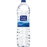 Agua mineral FONT VELLA, botella 1,5 litros