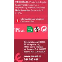 Vino Rosado de mesa EROSKI, botella 1 litro