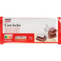 Chocolate con leche extrafino EROSKI BASIC, tableta 150 g