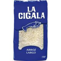 Arroz largo LA CIGALA, paquete 1 kg