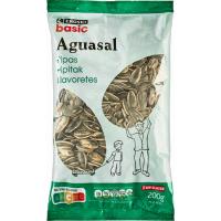 Pipas de girasol aguasal EROSKI BASIC, bolsa 200 g