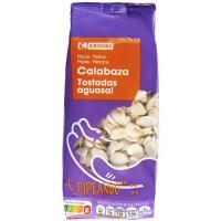 Pipas de calabaza tostadas EROSKI, bolsa 200 g