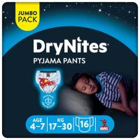 Pants de noche niño 17-30 kg 4-7 años DRYNITES, paquete 16 uds