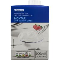 Nata para montar EROSKI, brik 500 ml