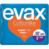 Compresa super con alas EVAX COTTONLIKE, paquete 12 uds