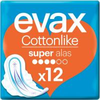 Compresa super con alas EVAX COTTONLIKE, paquete 12 uds