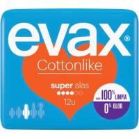 Compresa super con alas EVAX COTTONLIKE, paquete 12 uds