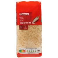 Arroz vaporizado EROSKI, paquete 1 kg