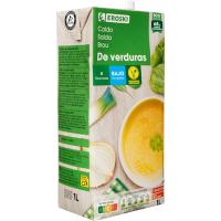 Caldo de verduras EROSKI, brik 1 litro