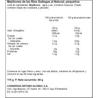 Mejillón al natural PALACIO DE ORIENTE, lata 68 g