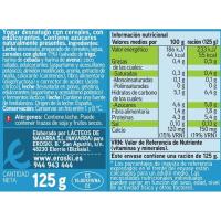 Yogur desnatado con cereales EROSKI, pack 4x125 g