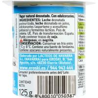 Yogur desnatado natural edulcorado EROSKI basic, pack 4x125 g