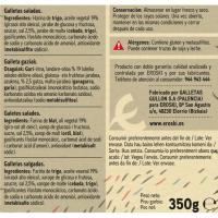 Galleta salada mini cracker EROSKI, bote 350 g