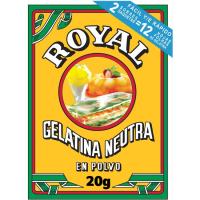 Gelatina neutra en polvo ROYAL, caja 20 g