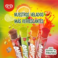 Helado de fresa CALIPPO, 5 uds, caja 525 g