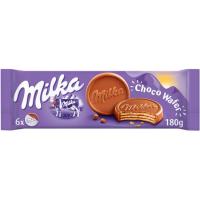 Galleta de chocolate con leche MILKA CHOCOWAFER, caja 180 g