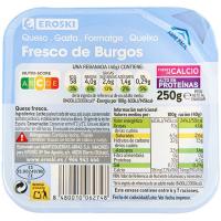 Queso fresco de Burgos EROSKI, tarrina 250 g