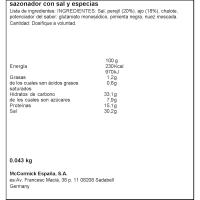 Sazonador de ajo-perejil DUCROS, frasco 43 g