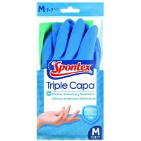 Guante triple capa talla mediana SPONTEX, paquete 1 par