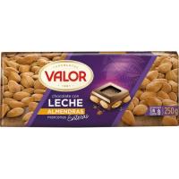 Chocolate con leche-almendras VALOR, tableta 250 g