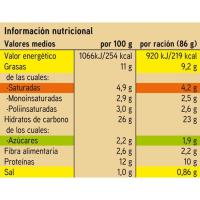 Pizza 4 quesos EROSKI, caja 345 g